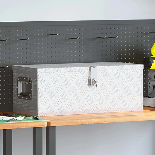 vidaXL Boîte de rangement aluminium