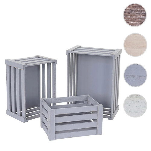 Mendler Set de boîtes de rangement - Gris