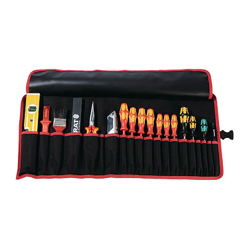PARAT Trousse à outils enroulable - Noir/Rouge