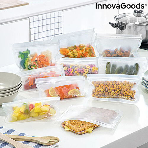 Innovagoods Lot de 10 sacs alimentaires - Transparent