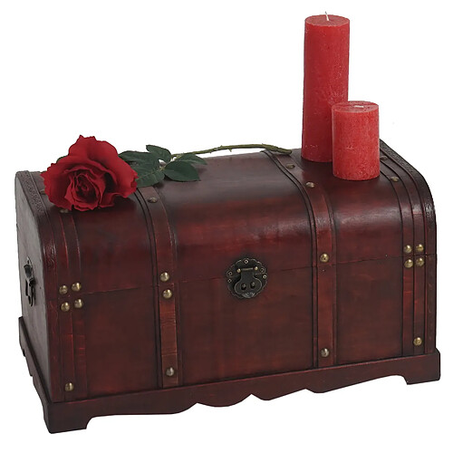 Mendler Coffre de rangement en pin - Marron