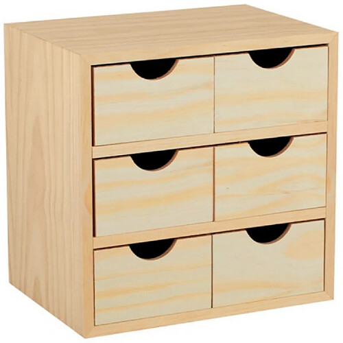 Astigarraga Bloc de rangement 6 tiroirs - Naturel
