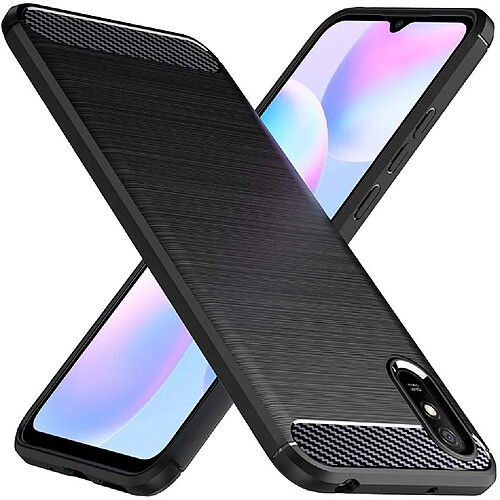 Xiaomi Redmi 9A 4G Coque brossée noire XEPTIO