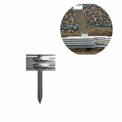 Green-split Kit d'ancrage pour bordures de jardin - 10 cm