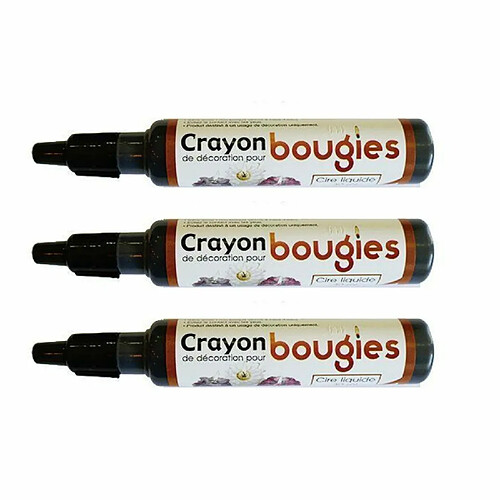 Graines Créatives Crayons cire liquide pour bougie - Noir