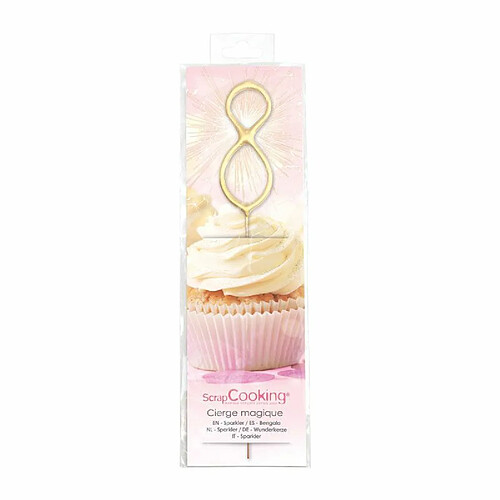 Scrapcooking Bougie Magique Chiffre 8 - 17.5 cm