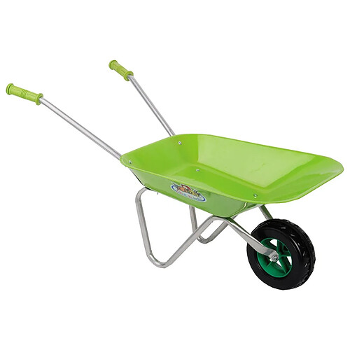 Kids In The Garden Brouette verte en métal pour enfant