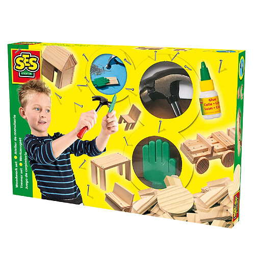 SES CREATIVE Atelier de menuiserie - 57 pièces bois
