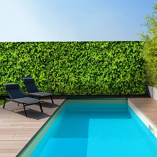 Idmarket Brise vue 1,5 x 10 M imprimé feuillage - 160 gr/m²