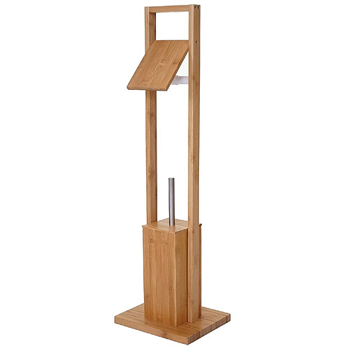 Decoshop26 Ensemble porte-rouleau et brosse Bambou