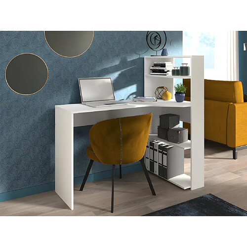 Vente-unique bureau d'angle - Blanc