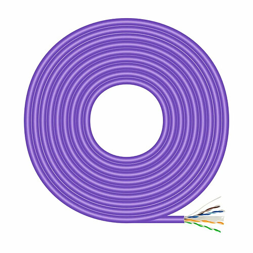 Aisens Câble RJ45 Cat 6 UTP Rigide 100 m violet