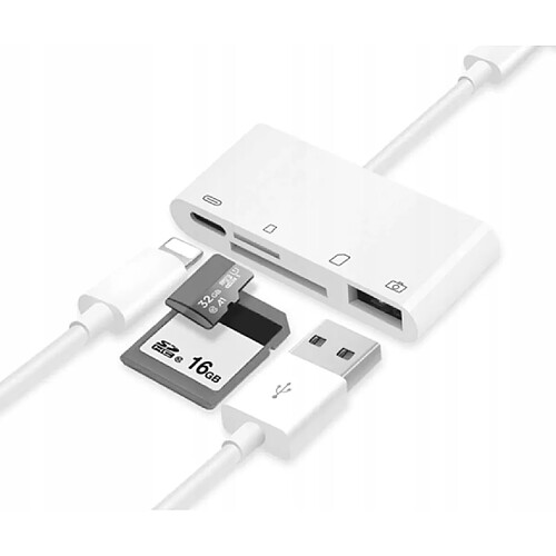 GUPBOO Adaptateur HUB iPad Lightning USB SD