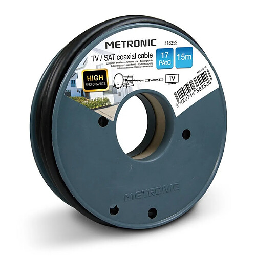 METRONIC Câble coaxial TV/SAT 17 PAtC 15 m