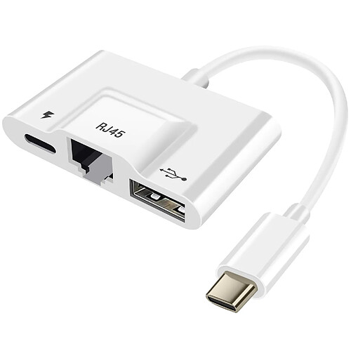 Avizar Adaptateur USB-C vers Ethernet Blanc