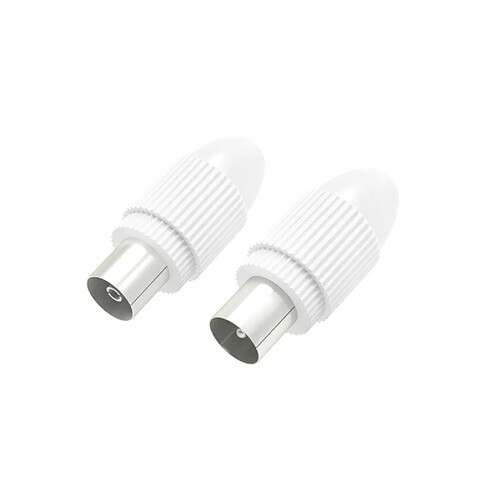 HAMA Kit fiches COAX 9.52mm - Blanc