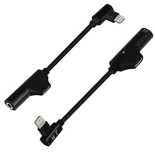 Avizar Adaptateur Audio et Charge iPhone Noir