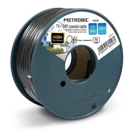 Metronic Coaxial TV/SAT Cable 17 PAtC 25m