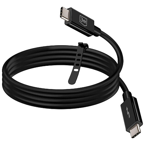 3mk Câble USB C vers USB C 240W 1m Noir
