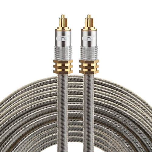 Wewoo Câble audio numérique Toslink EMK YL-A - 15 m - Doré