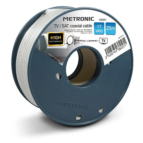 METRONIC Câble coaxial TV/SAT 17 VAtC - 25 m