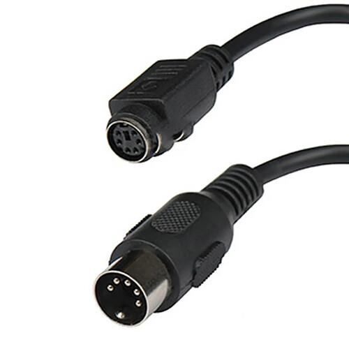 Metrologic Adaptateur DIN 5 broches mâle vers PS/2 6 broches femelle - 18 cm - Noir · Occasion