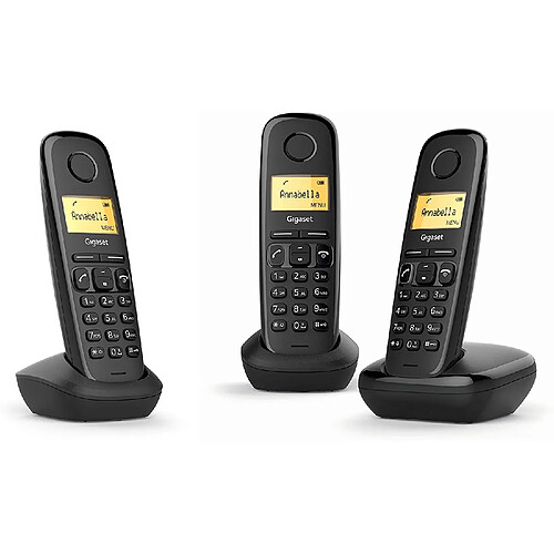 Gigaset téléphone sans fil trio - Noir
