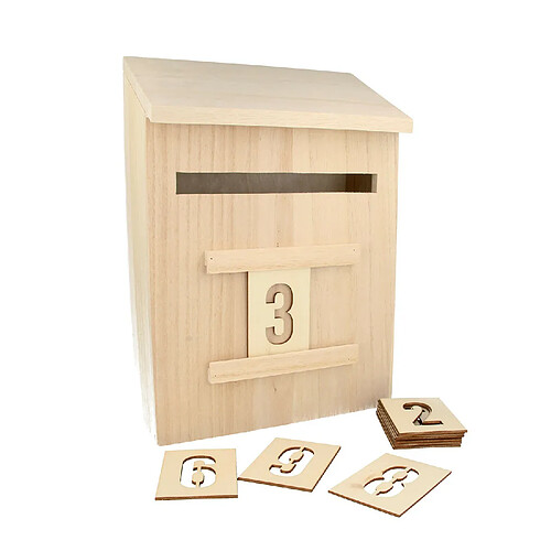 Artemio Boîte aux lettres Calendrier de l'Avent en bois