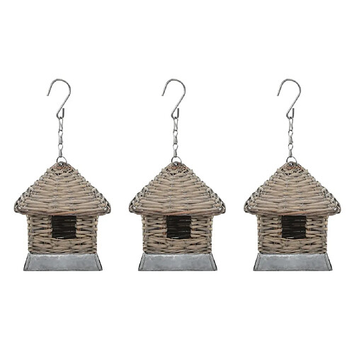Decoshop26 Nichoir Décoration Extérieur - Set de 3