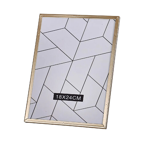 Toilinux Lot 2x Cadre photo design Gold Home - L. 18 x l. 24 cm - Doré