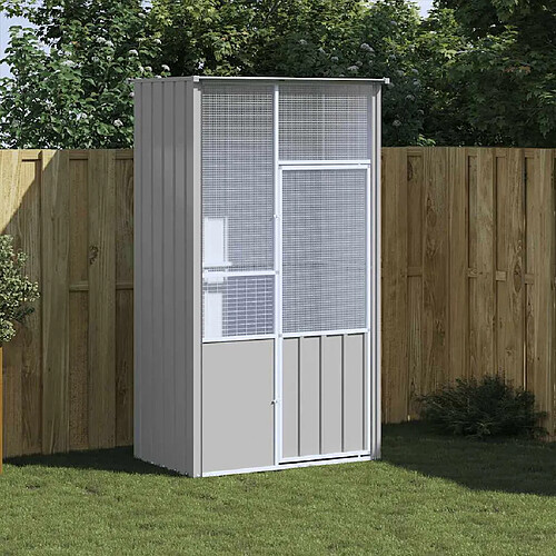vidaXL Cage Gris 115x78x200 cm