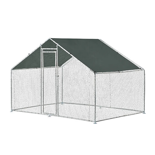 Pro.Tec pro_tec Enclos Extérieur Volière - Argent/vert foncé