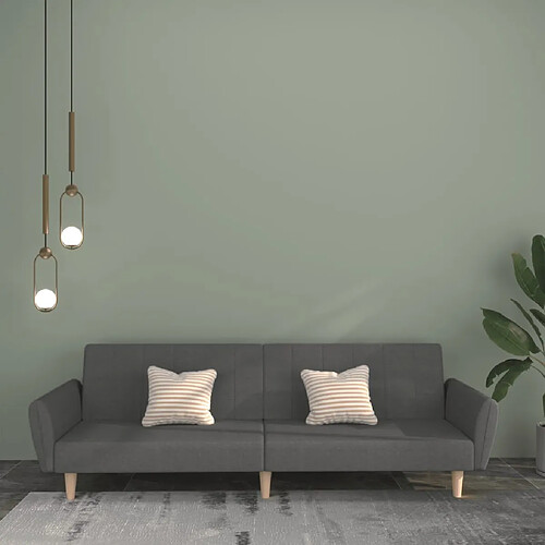 VidaXL Canapé-lit 2 places - Gris Clair