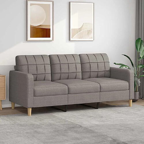 VidaXL Canapé 3 Places Taupe