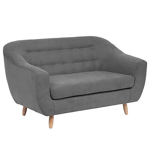 Pegane Canapé droit 2 places - Gris