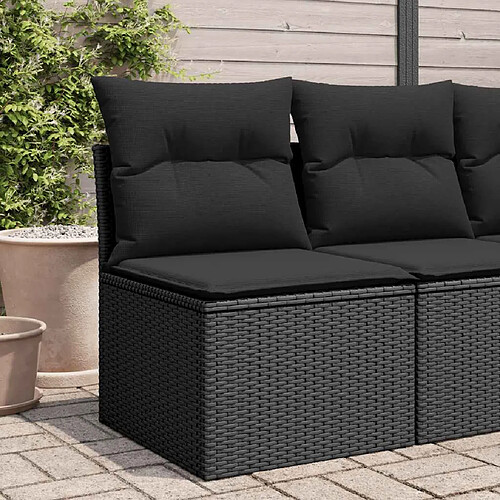 VIDAXL Canapé sans accoudoirs noir