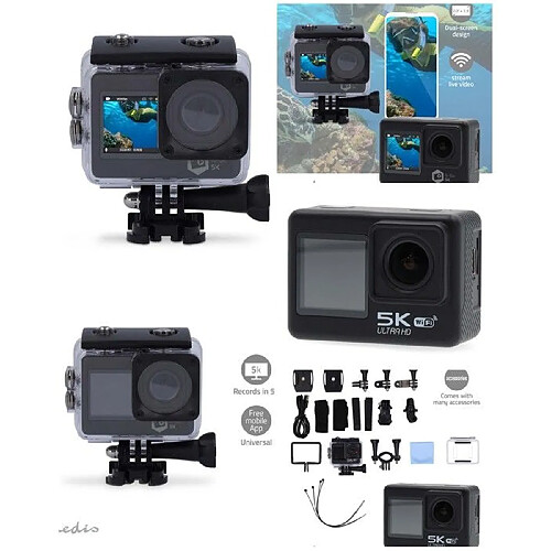 Nedis Caméra Sport WiFi 5K - Noir