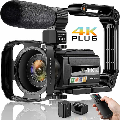 Vendos85 Caméscope 4K UHD WiFi - Noir
