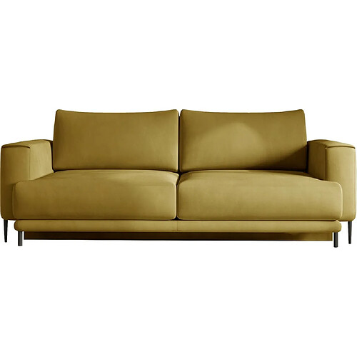 Venesetti canapé droit convertible Dany - Jaune