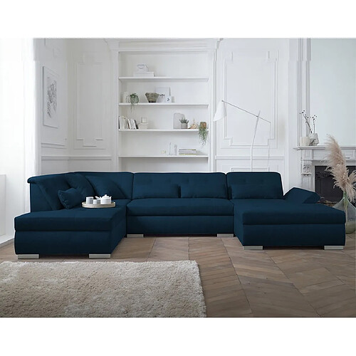 Lisa design Vermont canapé panoramique - Bleu canard