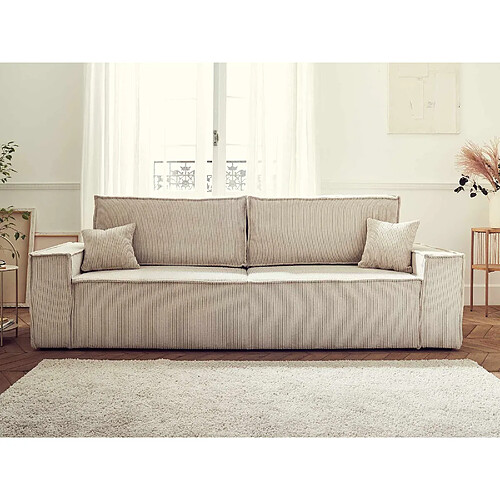 Bestmobilier Dellia canapé 3 places - Beige