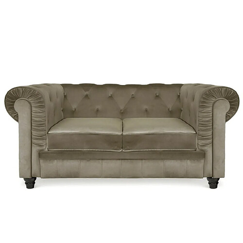 Meubler design canapé Chesterfield 2 places - Taupe