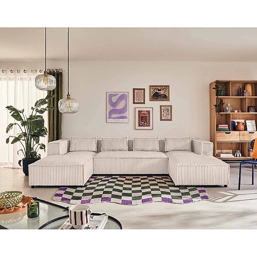 Lisa design canapé panoramique Stella - Blanc