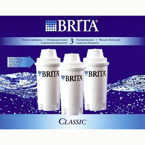 Brita cartouches filtrantes Classic pour carafe - Lot de 3