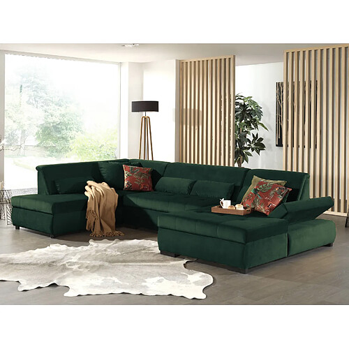 Lisa design Vermont canapé panoramique - Vert