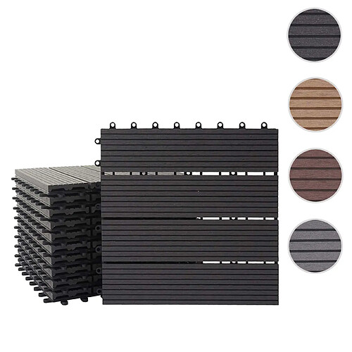 Mendler 11x Carreau WPC Rhone - Anthracite Linéaire