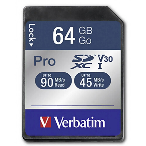 Verbatim Carte SDXC 64Go U3 PRO