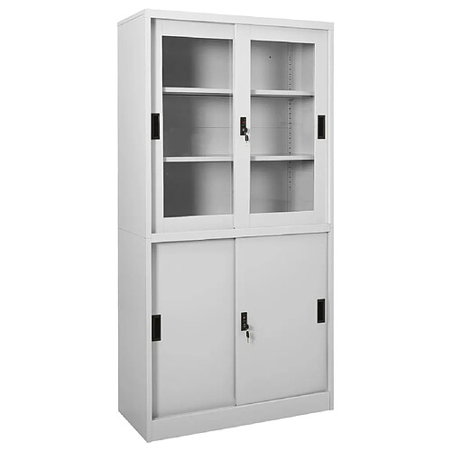 vidaXL Armoire à bureau porte coulissante