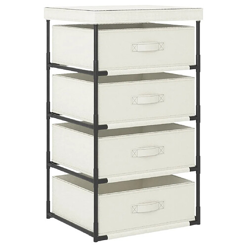 vidaXL Étagère de rangement - Crème