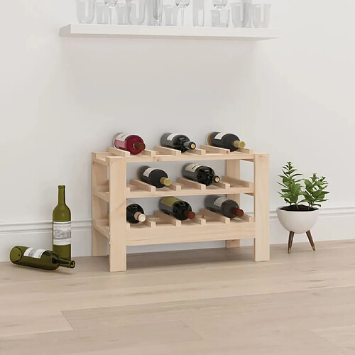 vidaXL Casier à vin - Bois de pin massif